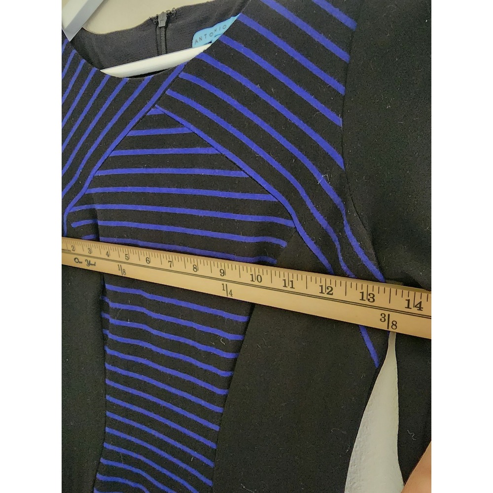 Antonio Melani Colorblock Striped Sheath‎ Dress Size 2 Stretch Career Workwear - Picture 5 of 5